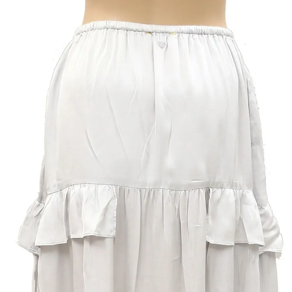 Kerri Rosenthal Athena Maxi Skirt High Waisted Ruffle Tired Pull-on M 286402